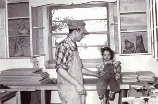 Dad with Barbara 1951
